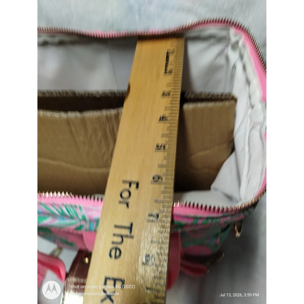 Lilly Pulitzer Coming In Hot Backpack Cooler Insulated Floral Bag Pink Green NEW